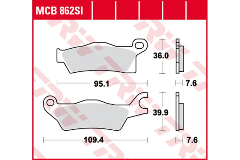 Image of TRW Lucas Offroad sintered coating MCB862SI