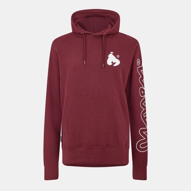 Image of Money Mens Signature Sleeve Hoodie Red male Small