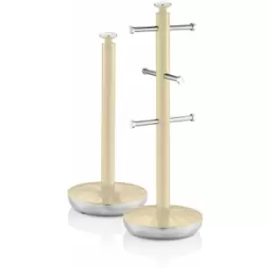 image of Swan - Towel Pole and Mug Tree Set Cream - cream