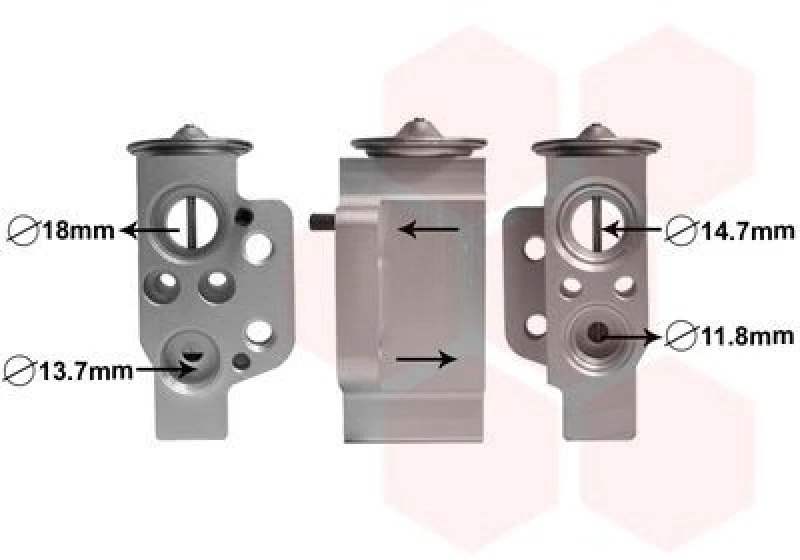 Image of VAN WEZEL AC expansion valve VAN WEZEL 58001243