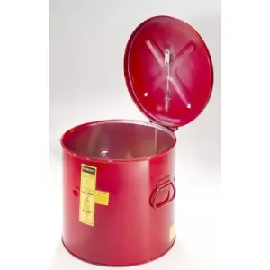 Image of Dip Tank for cleaning parts, 8 gal, manual cover with fusible link, optnl parts basket, Steel, Red.