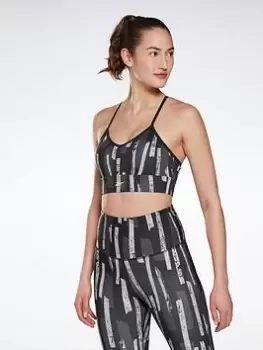 Image of Reebok Myt Printed Bra - Black, Size L, Women