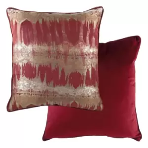 Image of Evans Lichfield Inca Polyester Filled Cushion Polyester Burgundy