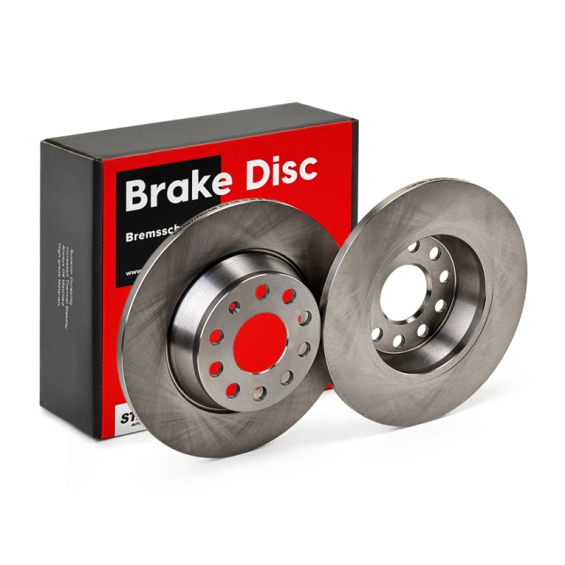 Image of STARK SKBD-0020141 Brake disc Rear Axle, solid, Cast Iron, Uncoated, Untreated, without bolts/screws Cast Iron Brake Disc (82)