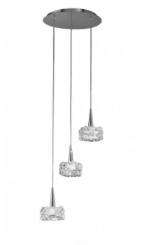 Image of Ceiling Cluster Pendant 3 Light G9, Polished Chrome