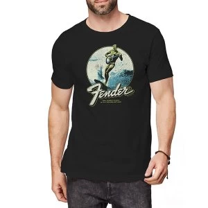 image of Fender - Surfer Mens Small T-Shirt - Black