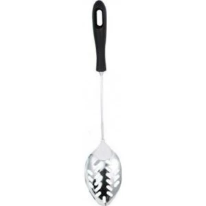 image of Probus Litchfield Chrome Slotted Spoon Black Handle