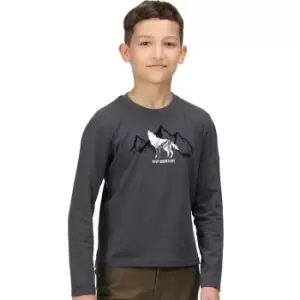 Image of Regatta Boys Wenbie Ii Organic Cotton Long Sleeve T Shirt 11-12 Years - Chest 75-79cm (Height 146-152cm)