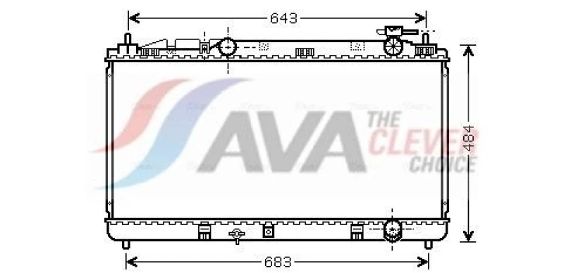 Image of AVA COOLING SYSTEMS TO2598 Engine radiator ** CLEVER FIT ** Aluminium, Brazed cooling fins, without expansion tank Radiator,engine cooling (470)