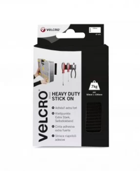 image of VELCRO Brand Heavy Duty Stick On Strips Black x2 Sets