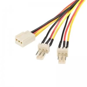 image of Startech TX3 Fan Power Splitter Cable 0.3m