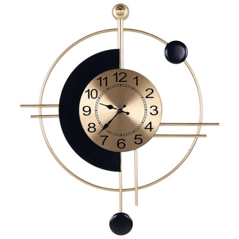 Image of Beliani Wall Clock Allogny 59cm Metal Gold