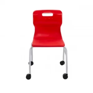 image of TC Office Titan Move 4 Leg Chair with Castors, Red