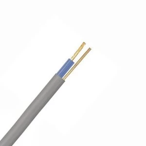 Image of Zexum Grey 1.5mm 16A Blue Single Core and Earth 6241Y Flat PVC/PVC Harmonised Lighting Power Cable - 1 Meter