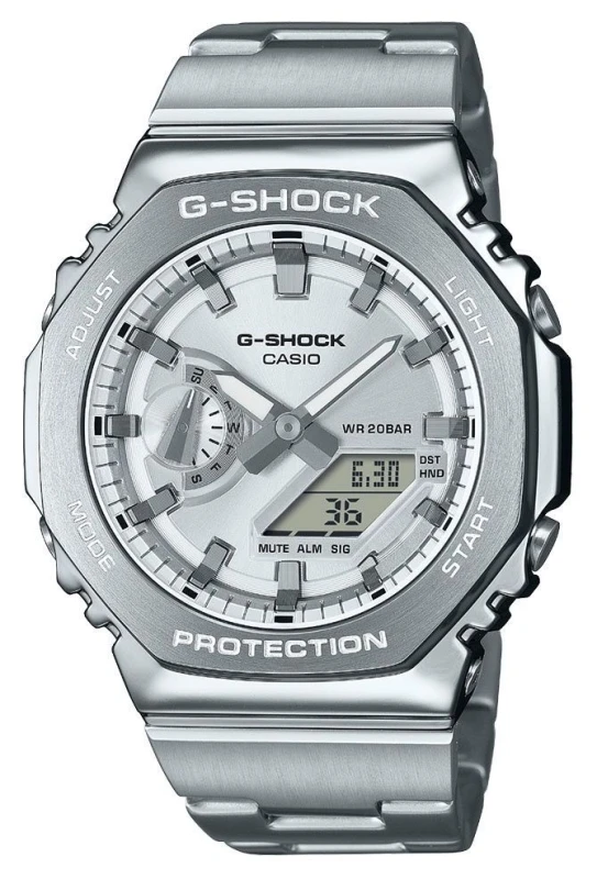 Image of Casio G-Shock GM-2110D-7AER Silver Dial Bracelet Watch - W17464