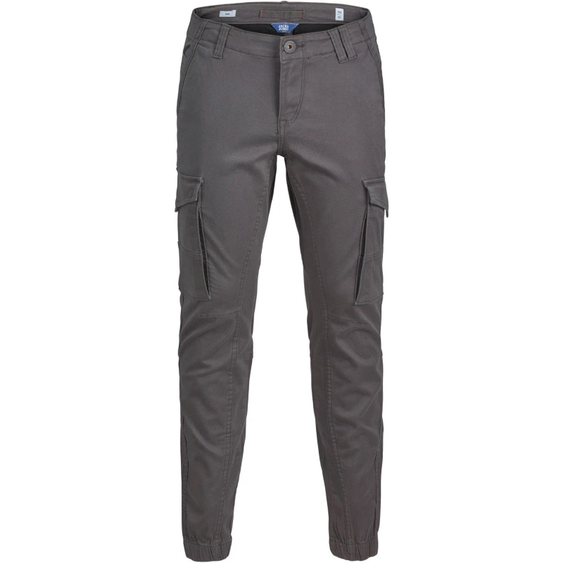 Image of Jack and Jones Paul Flake Slim Stretch Cuffed Cargo Pants Junior Asphalt male 13 - 14 Years