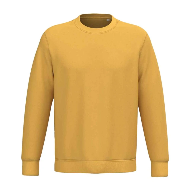 Image of Native Spirit Mens Crew Neck Sweatshirt in Yellow Size: 2XS Yellow Male 2XS