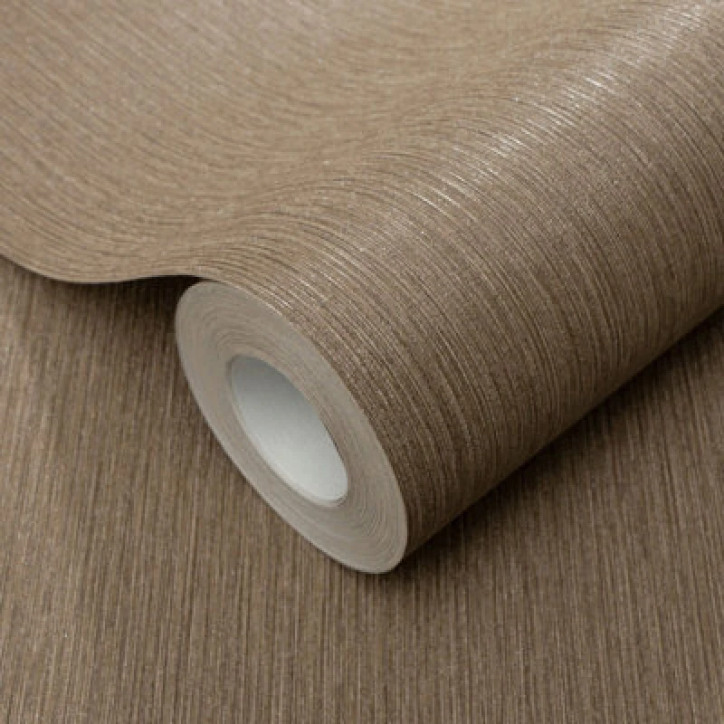 Image of Erismann Erismann Soft Loom Brown Vinyl Wallpaper brown