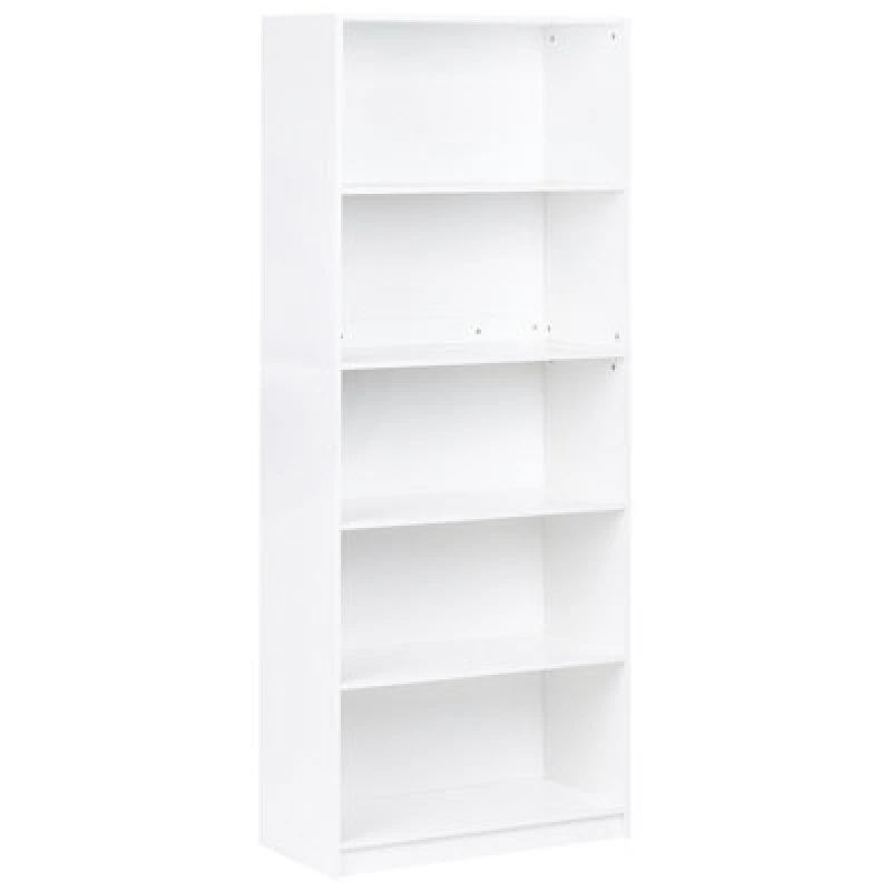 Image of Beliani 5 Tier Bookcase Zehna 197cm White