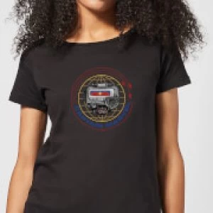 Image of Captain Marvel Pager Womens T-Shirt - Black