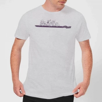 Image of Scooby Doo Those Meddling Kids Retro Mens T-Shirt - Grey - XS - Grey