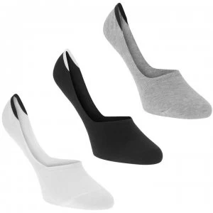 Calvin Klein Invisible Socks 3 Pack - Wht/Blk/Gry