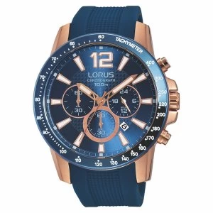 image of Lorus RT392EX9 Mens Sports Chronograph with Carbonised Titanium Coated Rose Gold Case