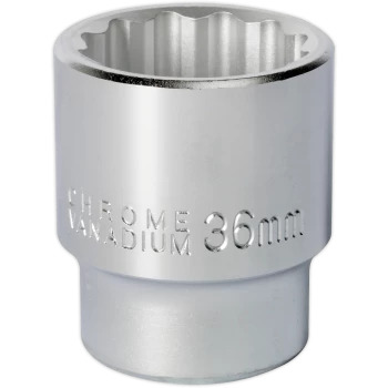 Image of Sealey 3/4" Drive Bi Hexagon WallDrive Socket Metric 3/4" 36mm