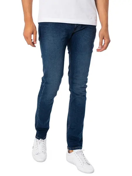 Image of Diesel D-Luster Slim Jeans Medium Blue 34W x 32L