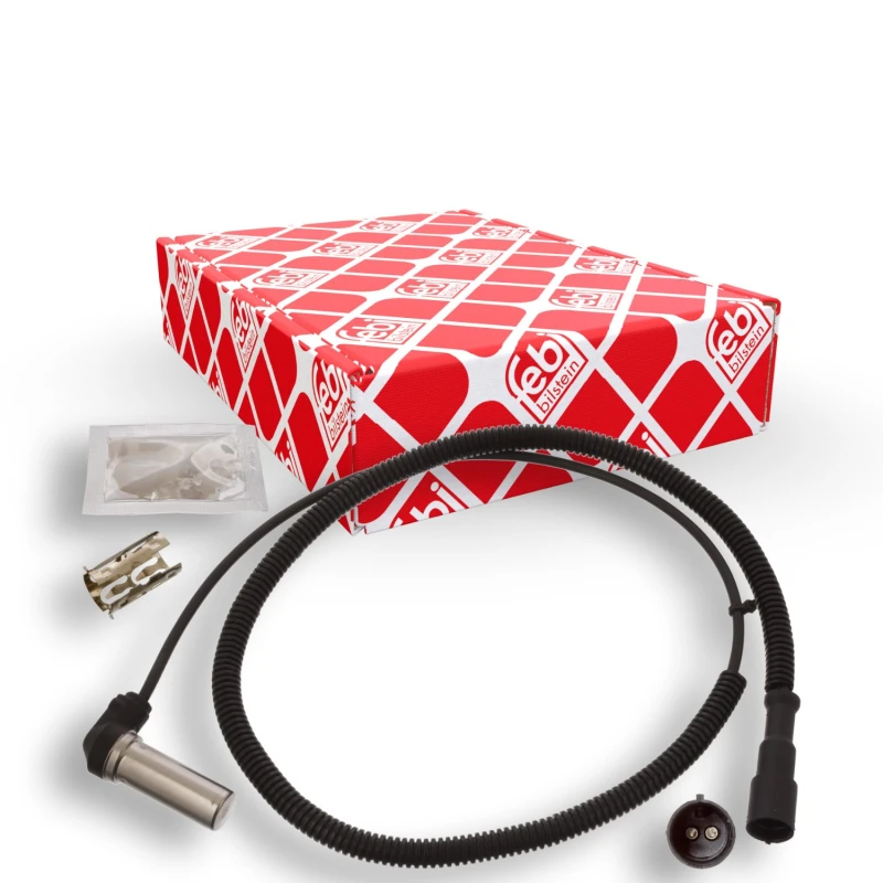 Image of FEBI BILSTEIN 45779 ABS Sensor Front Axle Right, with bush Sensor,wheel speed (412)