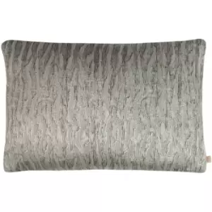 Image of Kai Equidae Metallic Embroidered Animal Print Cushion Cover, Pewter, 40 x 60 Cm