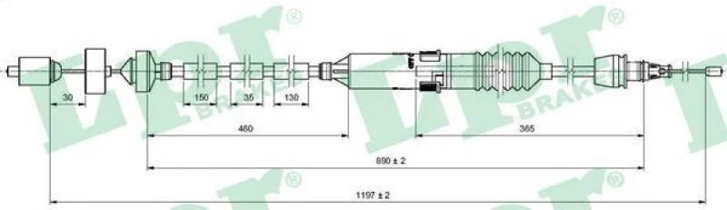 Image of LPR Clutch Cable LPR C0471C