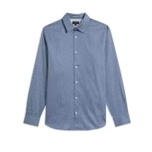 Image of Ted Baker Willuw Print Shirt - Blue