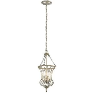 Image of 2 Light Small Ceiling Pendant Gold, E14