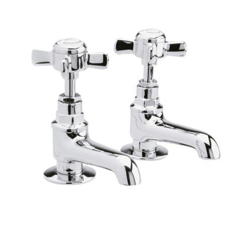Image of Balterley Kingsey Traditional Crosshead Basin Taps - Chrome