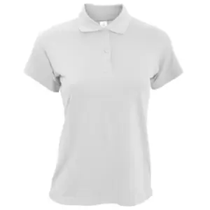 image of B&C Safran Pure Ladies Short Sleeve Polo Shirt (2XL) (White)