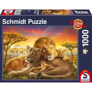 Image of Schmidt - Loving Lions 1000 Piece Jigsaw Puzzle