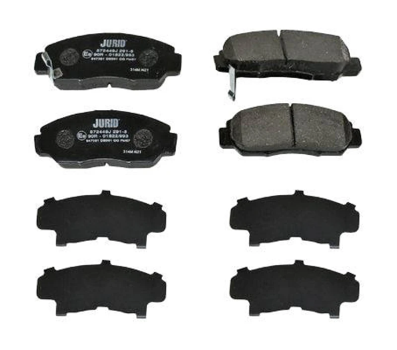 Image of JURID 572449J Brake pad set with acoustic wear warning, without accessories Brake Pad Set,disc brake (402)