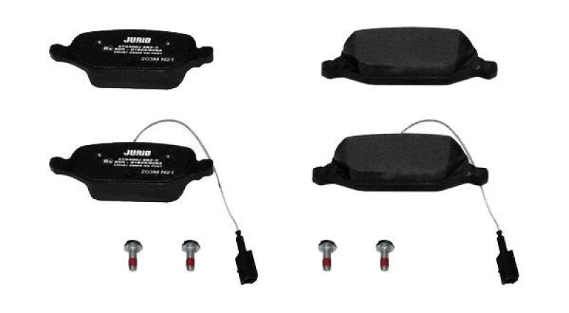 Image of JURID 573400J Brake pad set incl. wear warning contact, with accessories Brake Pad Set,disc brake (402)
