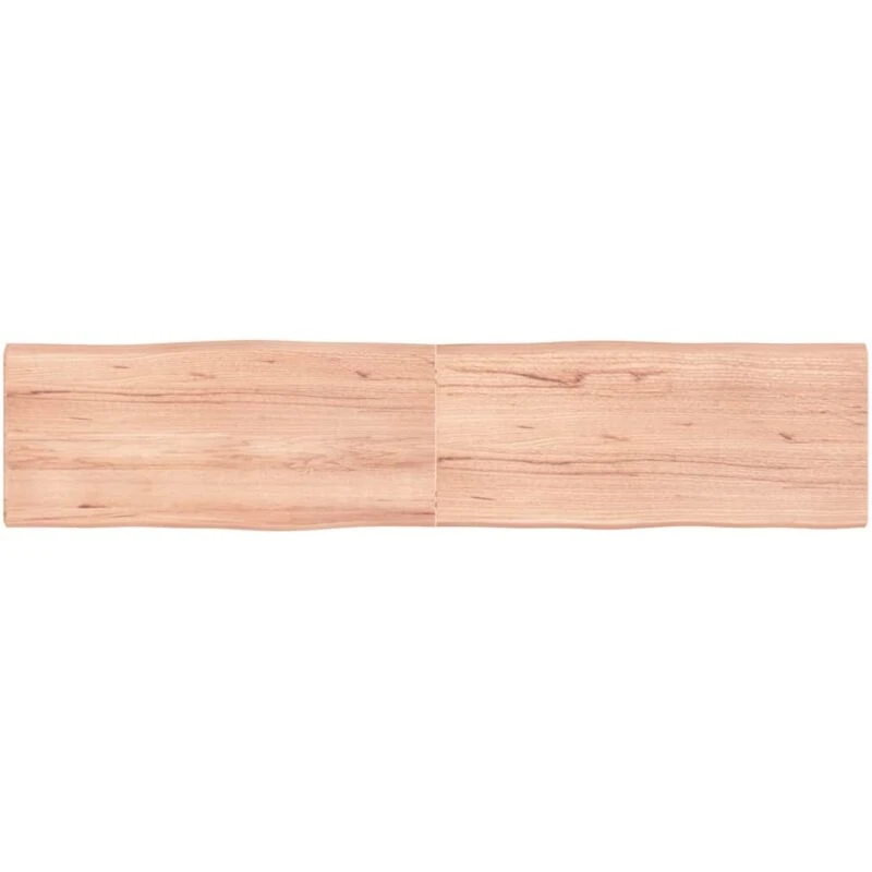 Image of Vidaxl Table Top Light Brown 180X40X(2-4)cm Treated Solid Wood Live Edge, Brown 363974