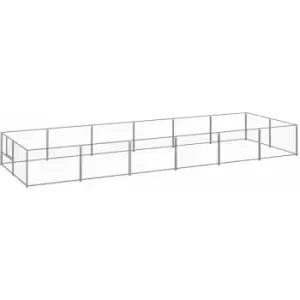 Image of Vidaxl - Dog Kennel Silver 12 m² Steel Silver
