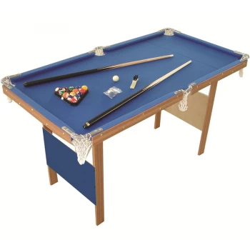 image of Charles Bentley 4ft American Blue Pool Games Table