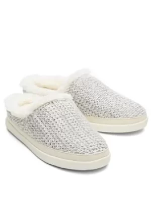 Image of TOMS Cosy Sweater Mule Slippers, White, Size 5, Women