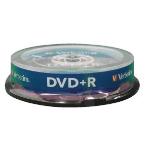 Image of Verbatim DVDR 4.7GB 16x Matt Silver Spindle 10 Pack 43498