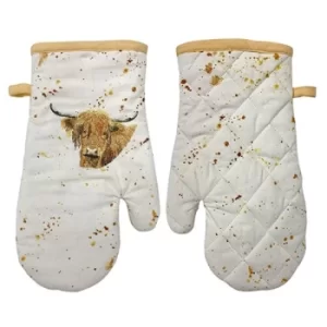 image of Bree Merryn Highland Cow Organic Single Oven Glove