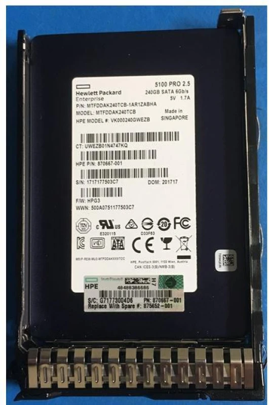 Image of HPE SSD 240G SFF S RI DS SC
