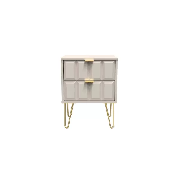 Image of Ready Assembled Cuba 2 Drawer Locker - Kashmir Matt