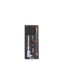 Image of Beta Tools M295 4pc Caliper, Gauge and Rule Set in Soft Tray for Roller Cab