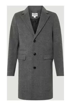 Image of Mens Wool Textured 2 Button Epsom Coat