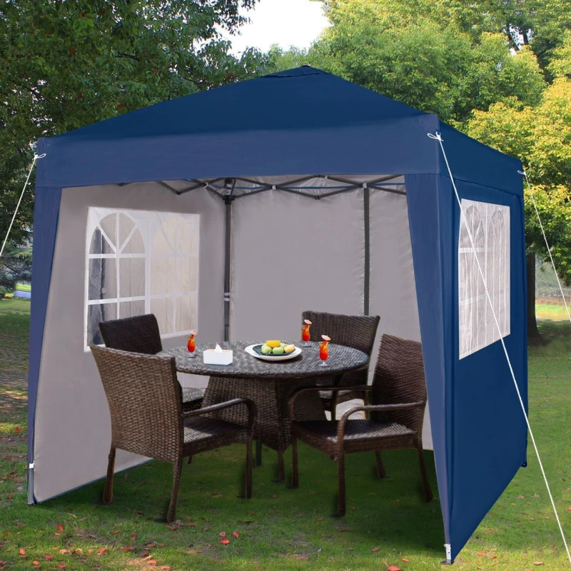 Image of MCC Direct 2X2m Pop up Gazebo with Removable Sides and Storage Bag Blue